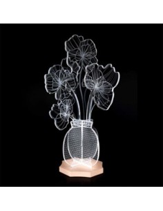 Vesta Home - Lampada da Tavolo Margot·rosa·20 X 20 X 58 Th. Body 8 Mm Th. Base 20 Mm