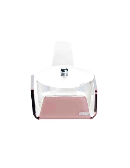 Vesta Home - Formaggera Tonda Like Water·rosa Cipria Monosatinato·10,5 X 10,5 X 10 H Th. 5 Mm