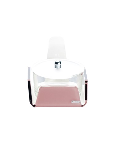 Vesta Home - Formaggera Tonda Like Water·rosa Cipria Monosatinato·10,5 X 10,5 X 10 H Th. 5 Mm