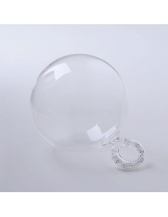 Sfera Vetro Dia.10Cm Gancio In Cristalli