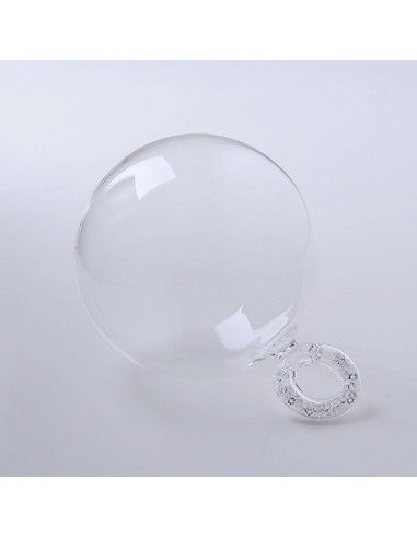 Sfera Vetro Dia.10Cm Gancio In Cristalli