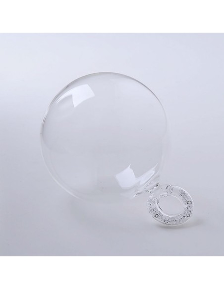 Sfera Vetro Dia.10Cm Gancio In Cristalli