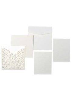 Set Partecipazione Traforata 15X15Cm