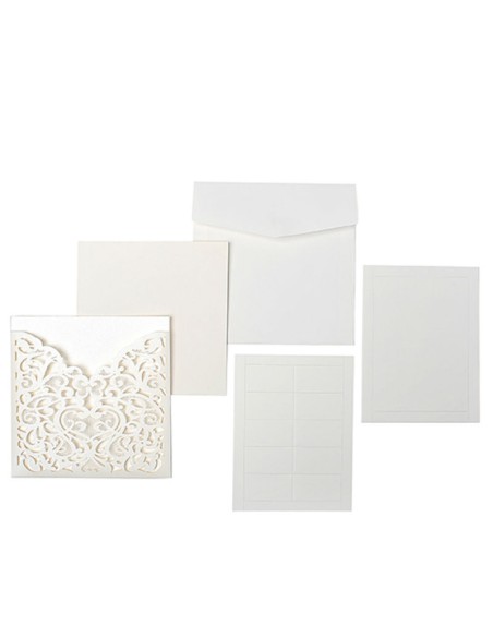 Set Partecipazione Traforata 15X15Cm