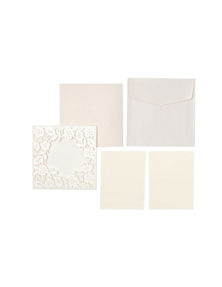 SET PARTECIPAZIONE TRAF.FIORI 16X16CM