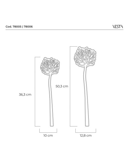 Vesta Home - Funny Ocean Set 6 Coralli Gorgonia Piccoli Viola·viola·10 X 36,3 H Th. 5 Mm