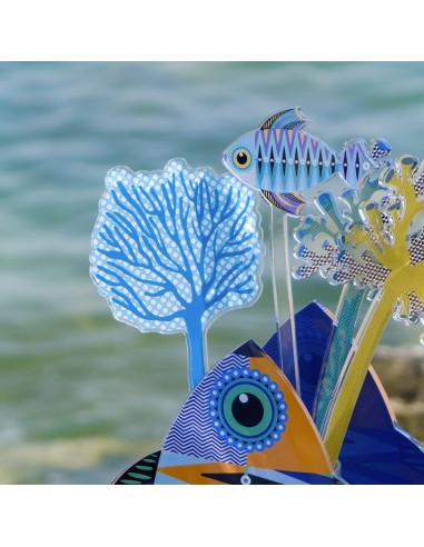 Vesta Home - Corallo Gorgonia Piccolo - Funny Ocean Kit 6 Pz·blu·10 X 36,3 H Th. 5 Mm