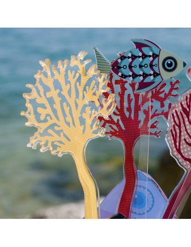Vesta Home - Corallo del Mediterraneo Piccolo - Funny Ocean Kit 6 Pz·giallo·10,2 X 37,4 H Th. 5 Mm