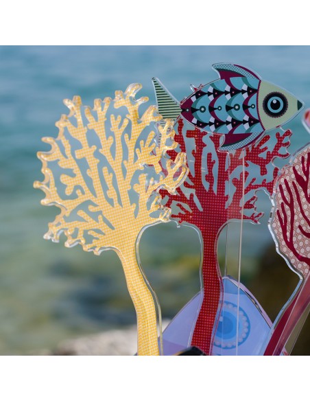 Vesta Home - Corallo del Mediterraneo Piccolo - Funny Ocean Kit 6 Pz·giallo·10,2 X 37,4 H Th. 5 Mm