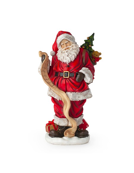 Babbo Natale Resina 50Cm Rosso