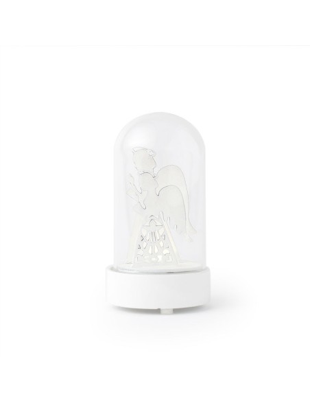 Angeli Legno Globo Vetro 9Cm C/Luce