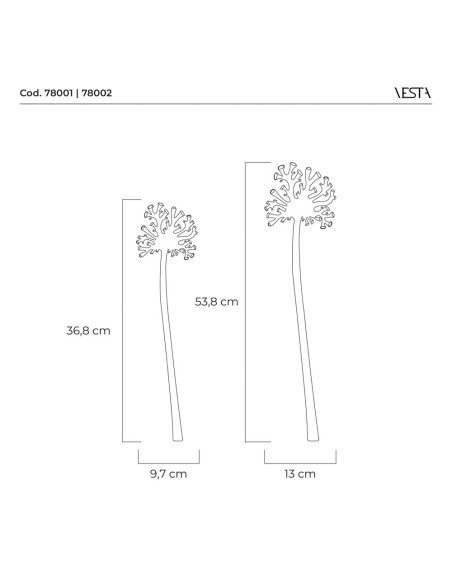 Vesta Home - Corallo Acropora Grande - Funny Ocean Kit 6 Pz·giallo·13 X 53,8 H Th. 5 Mm