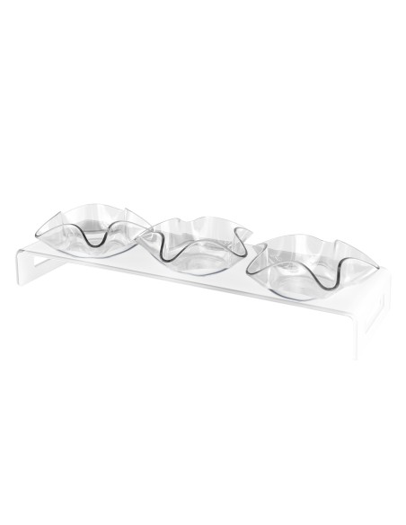 Vesta Home - Antipastiera 3 Ciotoline - Happy Times·trasparente·44 X 14 X 5 H Th. 5 Mm