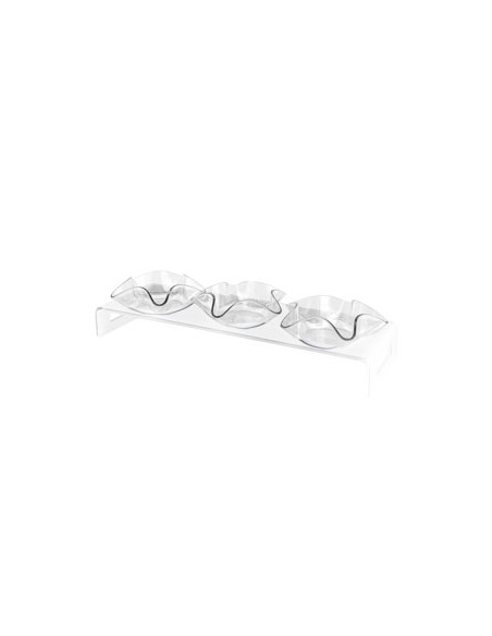 Vesta Home - Antipastiera 3 Ciotoline - Happy Times·trasparente·44 X 14 X 5 H Th. 5 Mm