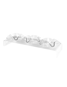 Vesta Home - Antipastiera 3 Ciotoline - Happy Times·bianco Monosatinato·44 X 14 X 5 H Th. 5 Mm 2