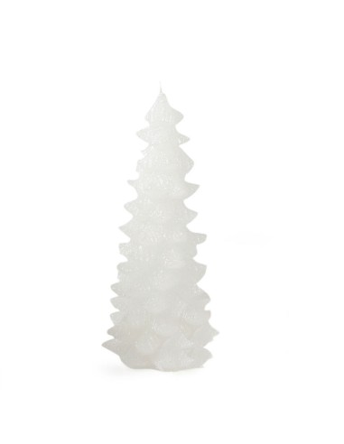 Candela Albero Bianco 19Cm Glitter Iride