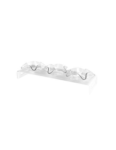 Vesta Home - Antipastiera 3 Ciotoline - Happy Times·bianco Monosatinato·44 X 14 X 5 H Th. 5 Mm