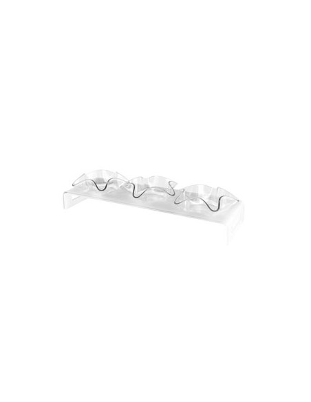 Vesta Home - Antipastiera 3 Ciotoline - Happy Times·bianco Monosatinato·44 X 14 X 5 H Th. 5 Mm