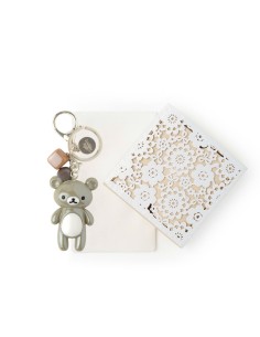 Box Portachiavi Orsetto Grigio 12Cm