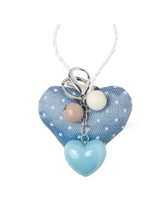 Box porta chiavi cuore bombato blu