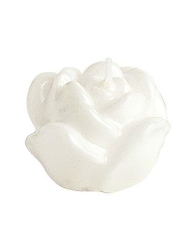 BOX 6 CANDELE ROSA DIA.4,5CM BIANCO LACC