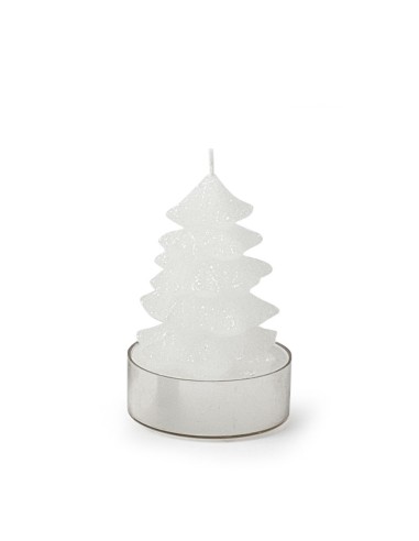 Box 6 Cand.Tealite Albero Bianco 5,5Cm