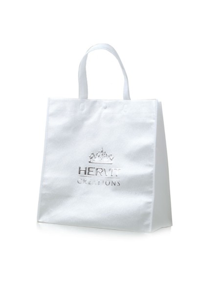 BORSA PVC BIANCA HERVIT 46+25X46CM(H)