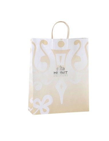 BORSA CARTA HERVIT 18+8X24CM (H) BIANCA