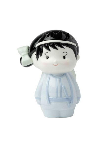 Hervit Royal Class - Bimbo Samurai Porcellana 12 cm Azzurro