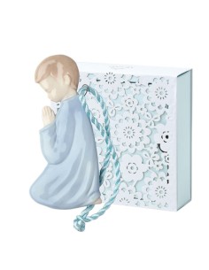 Hervit Royal Class - Bimbo Preghiera Porcellana Blu App.10 cm
