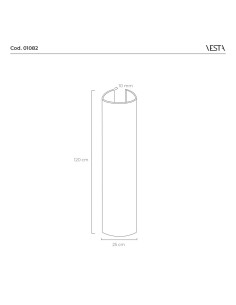 Vesta Home - Lampada da Terra Wave Rame·rame·ø25 X 120 H Sp. 10 Mm 2