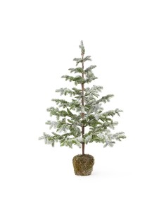 Albero Sintetico Verde Nevicato 115Cm