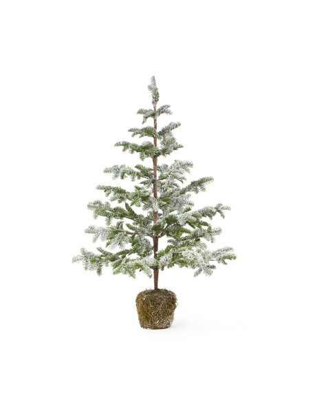 Albero Sintetico Verde Nevicato 115Cm