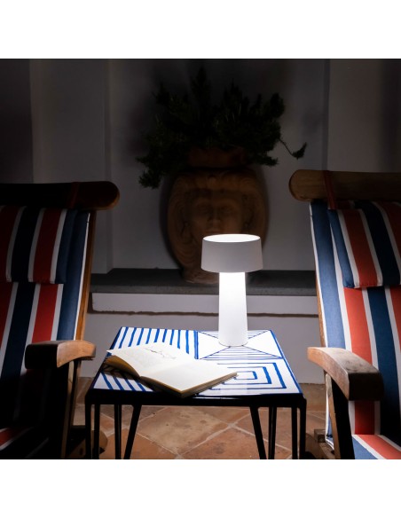 Vesta Home - Lampada da Tavolo Wireless Mush·bianco·ø14 X 26 H