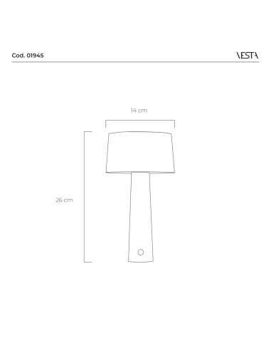Vesta Home - Lampada da Tavolo Wireless Mush·nero·ø14 X 26 H