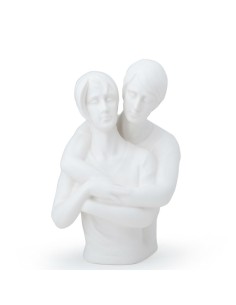 Hervit Royal Class - Abbraccio Lui/Lui White in Porcellana Matt 27 cm