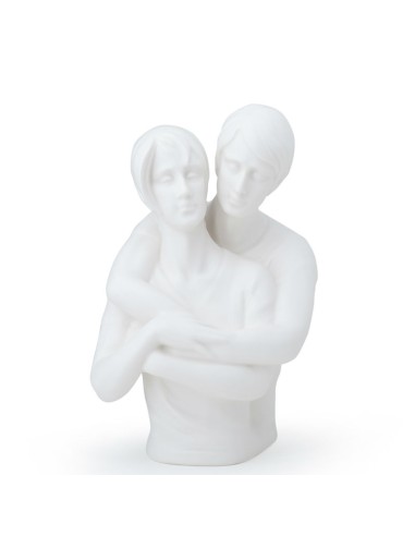 Hervit Royal Class - Abbraccio Lui/Lui White in Porcellana Matt 27 cm
