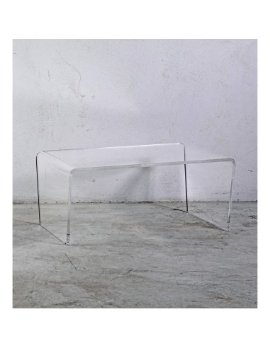 Vesta Home - Tavolino Rettangolare Crystal·trasparente·83 X 50 X 36,5 H Th. 15 Mm