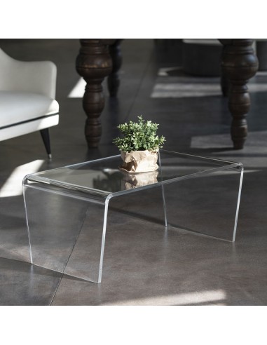 Vesta Home - Tavolino Rettangolare Crystal·trasparente·83 X 50 X 36,5 H Th. 15 Mm