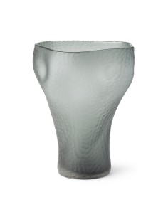 VASO VETRO SATURNO 28X40CM GRIGIO