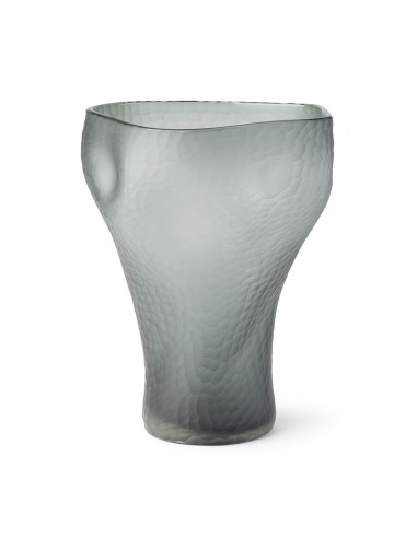 VASO VETRO SATURNO 28X40CM GRIGIO