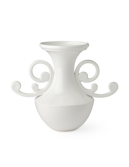 VASO ANFORA PORCELLANA 49X40CM(H) BIANCO