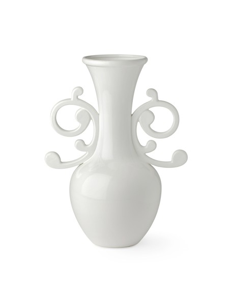 VASO ANFORA PORCELLANA 44X58CM(H) BIANCO