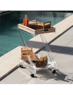 Vesta Home - Carrello Zeta·legno Chiaro·61 X 38 X 73 H Th. Structure 15 Mm Th. Tray 5 Mm 2