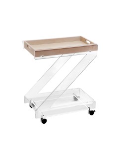 Vesta Home - Carrello Zeta·legno Chiaro·61 X 38 X 73 H Th. Structure 15 Mm Th. Tray 5 Mm