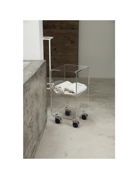 Vesta Home - Carrello Vega Multy Xs·trasparente·25 X 25 X 48 H Th. 8 Mm
