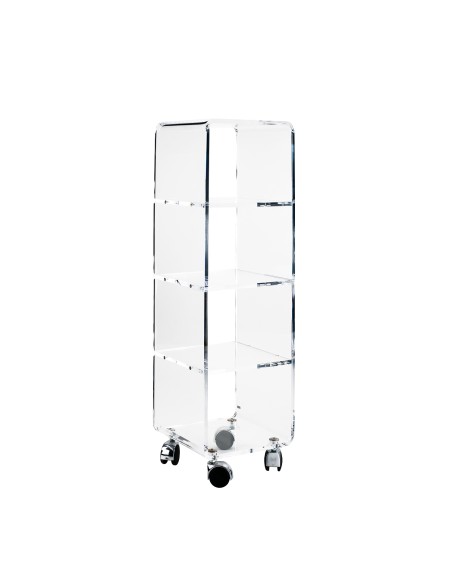 Vesta Home - Carrello Multy S·trasparente·25 X 25 X 84,8 H Th. 8 Mm