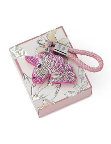 PORTACHIAVI UNICORNO ROSA 17CM FLASH