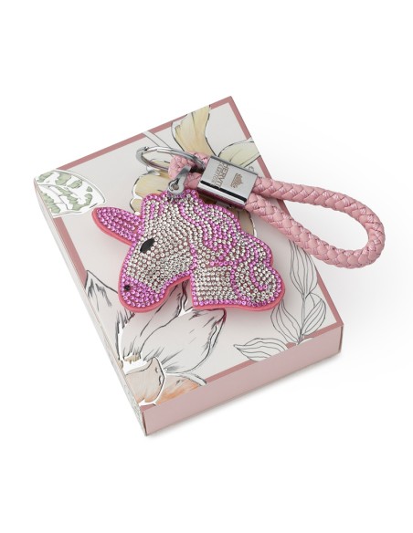 PORTACHIAVI UNICORNO ROSA 17CM FLASH