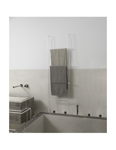 Vesta Home - Scaletta Grande Up & Down·trasparente·37 X 8 X 141 H Th. Structure 15 Mm Th. Bar 10 Mm